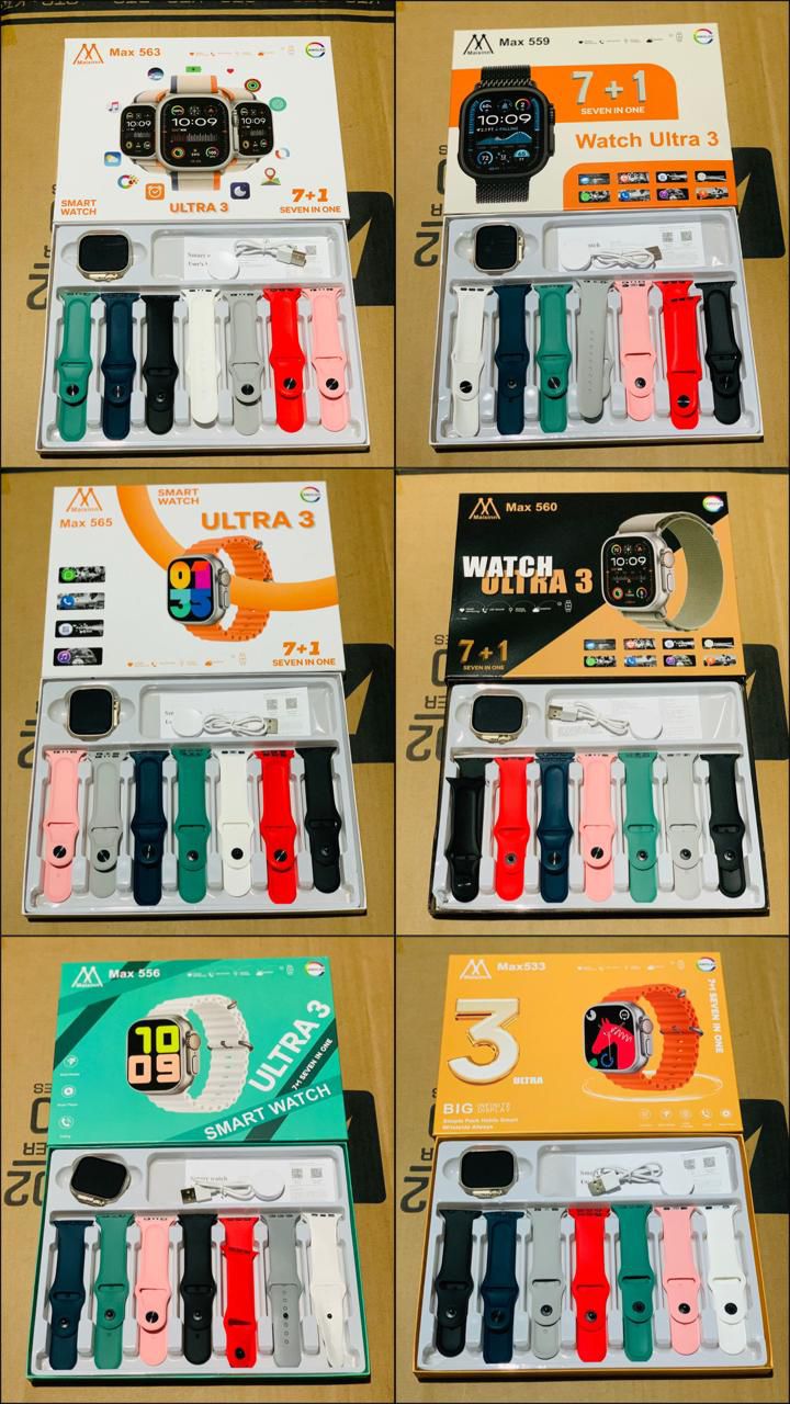 Ultra 3 Smart Watch (7 Replaceable Straps)