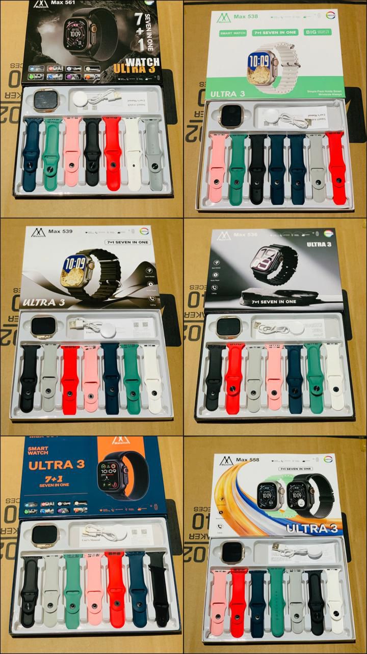 Ultra 3 Smart Watch (7 Replaceable Straps)